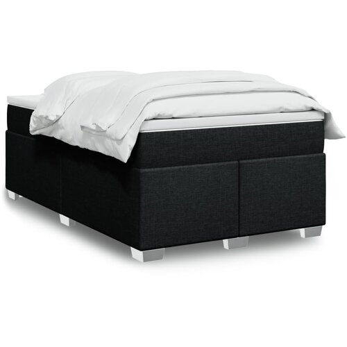 vidaXL Krevet box spring s madracem crni 120 x 190 cm od tkanine Cijene