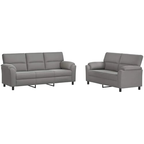  Set sofe 2 pcs Svjetlosiva Bar&amp;scaron;un - Svjetlosiva 2-sjedalo (140 cm) + 3-sjedalo Slike