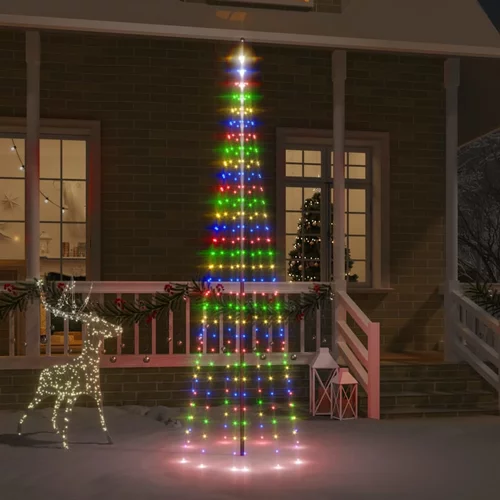  Božićno drvce na stijegu 310 LED žarulja šarene 300 cm