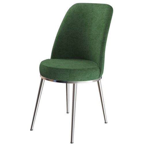 Hanah home set trpezarijskih stolica Dexa 2 kom, kaki zelena tkanina Babyface, hromirane metalne noge Cene