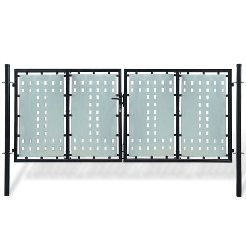 vidaXL crna jednostruka vrata za ogradu 300 x 175 cm Cijene