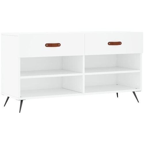  Klupa za cipele bijela 102 x 35 x 55 cm od konstruiranog drva Slike