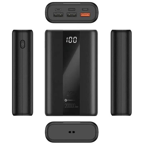 Powerbank Forcell F-Energy Energo P20K2 QC3.0 PD 3A 22.5W 20000 mAh črn Slike