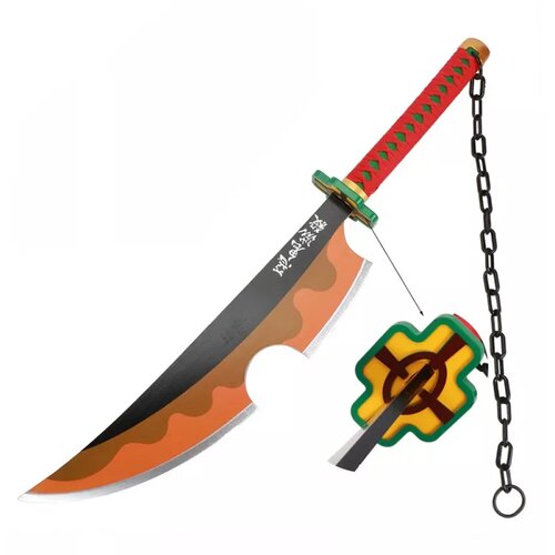 Sword Replicas demon slayer - wood sword replica - nichirin cleaver orange (tengen uzui) Slike
