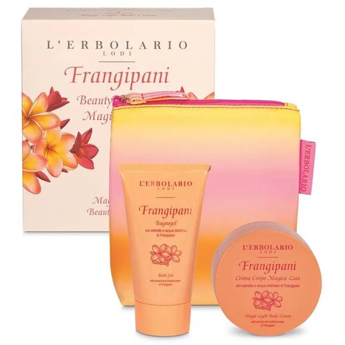 L&amp;#039;Erbolario Set kupka i krema za telo Frangipani sa neseserom, Narandžasti Slike