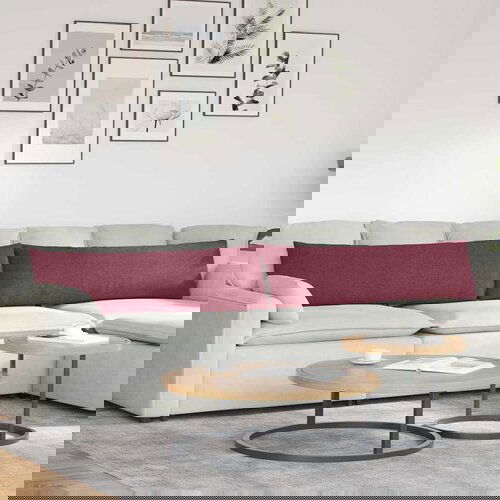 vidaXL jastučići za sofu 2 pcs vinska crvena 145 x 40 cm tkanina Cene