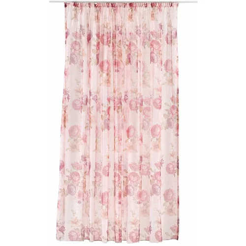 Mendola Fabrics Rožnata prosojna zavesa 300x245 cm Angel – Mendola Fabrics