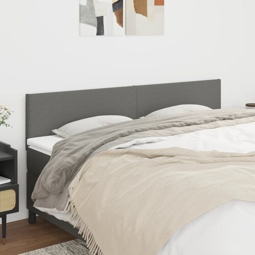 VidaXL Uzglavlja 2 kom tamnosivi 80x5x78/88 cm od tkanine Slike