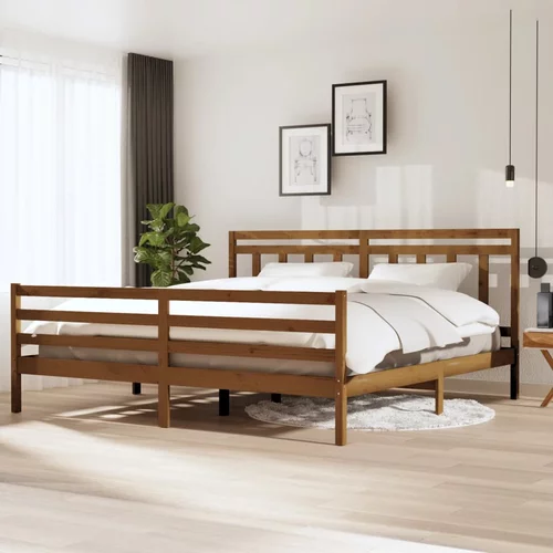  za krevet od masivnog drva smeđa boja meda 200 x 200 cm