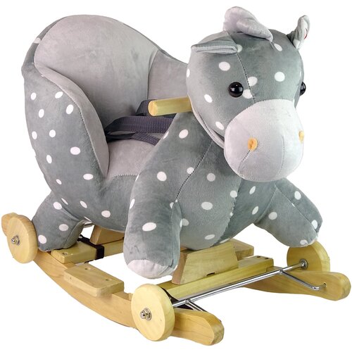 Lean Toys Gugalni konjiček 2 v 1 Ride On Blue s pikami Slike