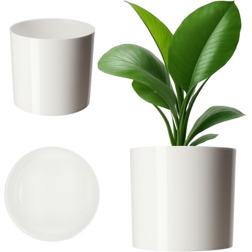 KADAX Okrogel plastični cvetlični lonec 12,5 cm bel, (5000349997) Cene