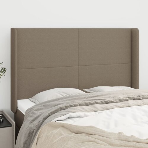  Uzglavlje s ušima smeđesivo 147x16x118/128 cm od tkanine Cene