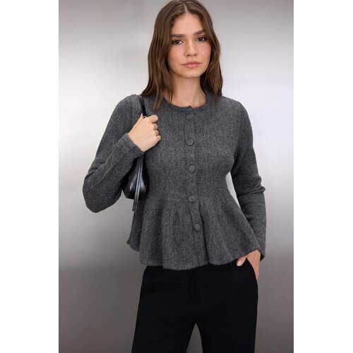 TRENDYOLMILLA Ženski duks Twoaw26Hi00232, antracit-siva Cene
