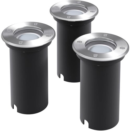vidaXL Zunanje LED talne svetilke 3 kosi okrogle Cene