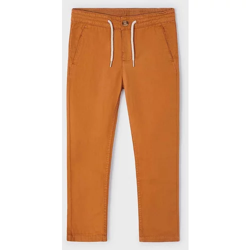 Mayoral Otroške hlače s primesjo lanu oranžna barva