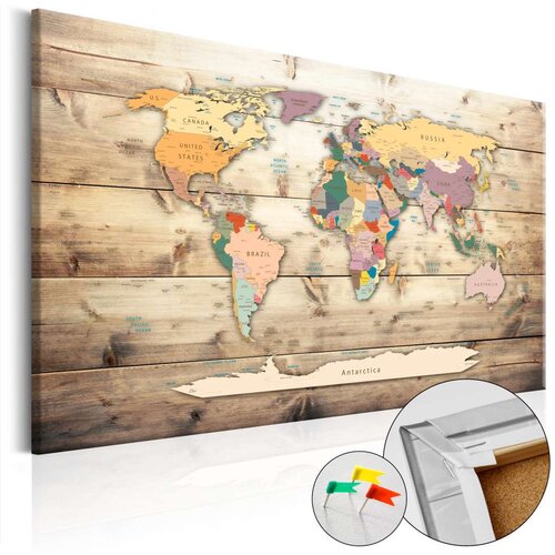  Slika na plutenoj podlozi - The World at Your Fingertips [Cork Map] 90x60 Cijene