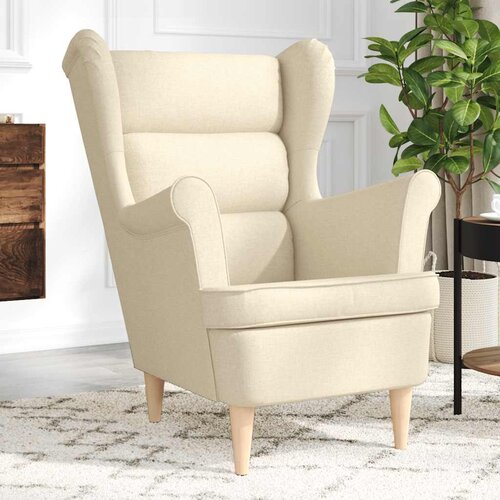 vidaXL Fotelja krem 74x84x100 cm od tkanine Cijene