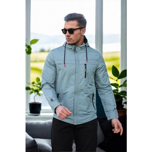 Dewberry 86622 Hooded Mens Seasonal Jacket-MINT Slike