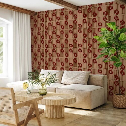  Tapeta - Red claws &ndash; irregular shapes on a paper background 50x1000 Premium Cijene