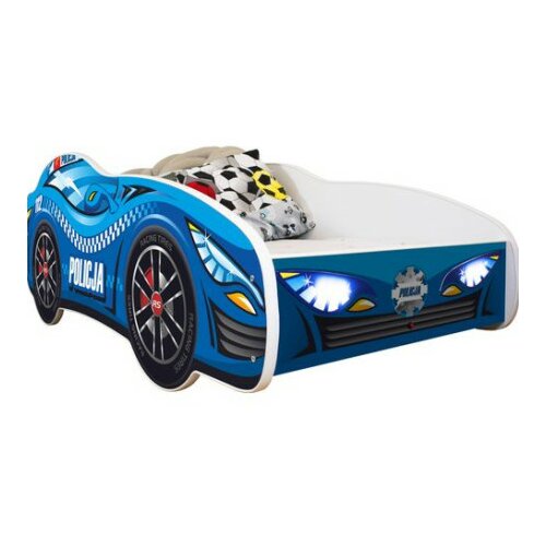  Dečiji krevet 160x80cm (trkacki auto) Police - LED ( 74007 ) Cene
