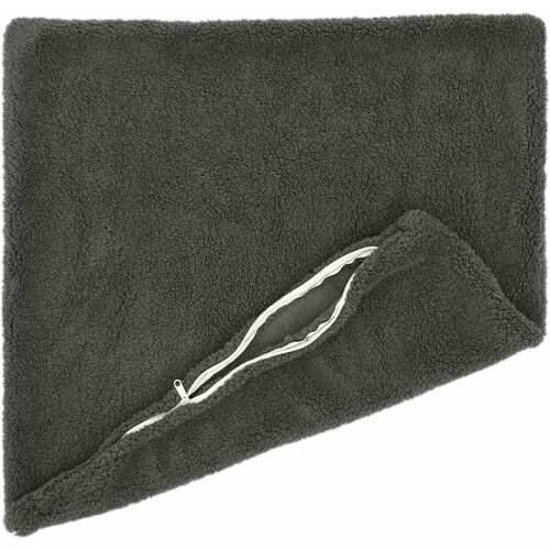  Presvlaka za jastuk 6 pcs HEERLEN Tamnosiva 80 x 80 cm Boucl&amp;eacute; Slike