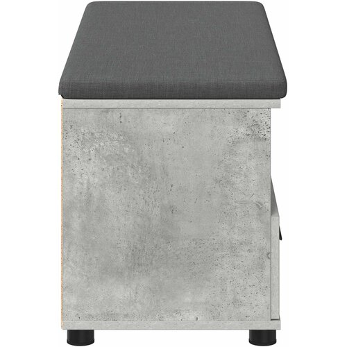  Klupa za hodnik s jastukom Betonsko Siva 100 x 38 x 46 cm Slike