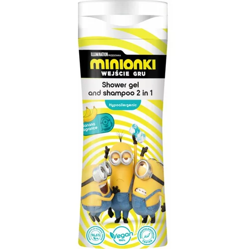 Minions The Rise of Gru gel za prhanje in šampon 2v1 za otroke 3y+ Banana 300 ml