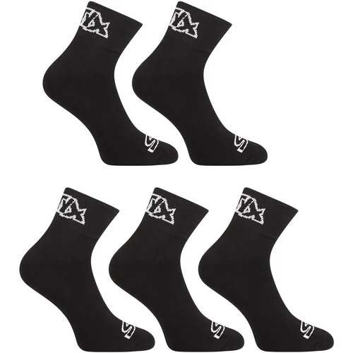 STYX 5PACK ankle socks black