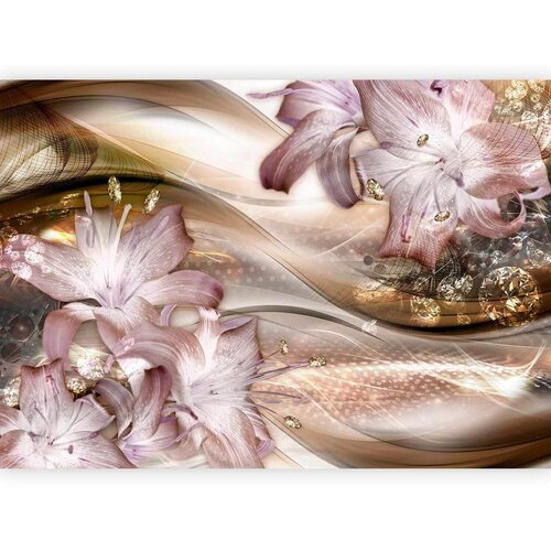 Artgeist Fototapeta Lilies On The Wave, 300x210cm Cene