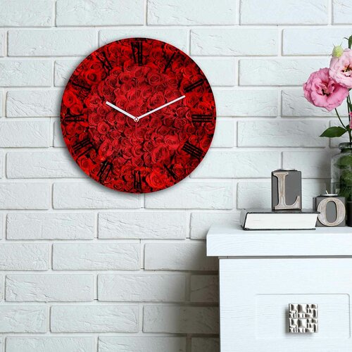Wallity 3030MS-093 multicolor decorative mdf clock Slike