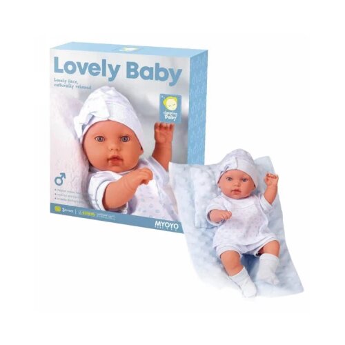  Lutka Lovely Baby 33cm sa jastukom plava Cene