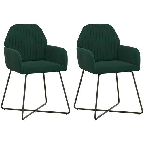  Trpezarijske stolice 2 pcs Bar&amp;scaron;un Tamnozelena 55 x 50 x 84 cm Slike