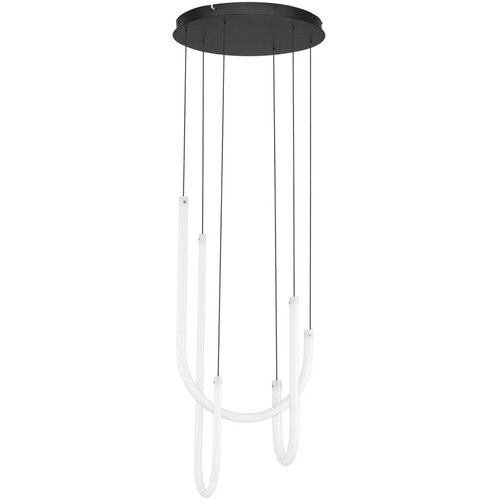 Nova Luce Bela/mat črna jeklena LED zatemnitvena viseča svetilka s senčilom iz akrilnega stekla &oslash; 41 cm Topaz &ndash; Cene