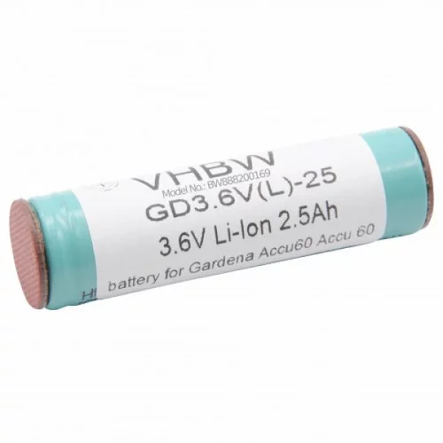 VHBW Baterija za Gardena Accu60, Li-Ion, 3.6 V, 2.5 Ah