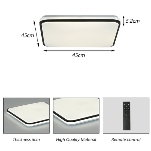  Brilagi - LED prigu&amp;scaron;iva stropno svetlo SMART LED/36W/230V 53x53 cm Wi-Fi Tuya + daljinski upravljač Slike