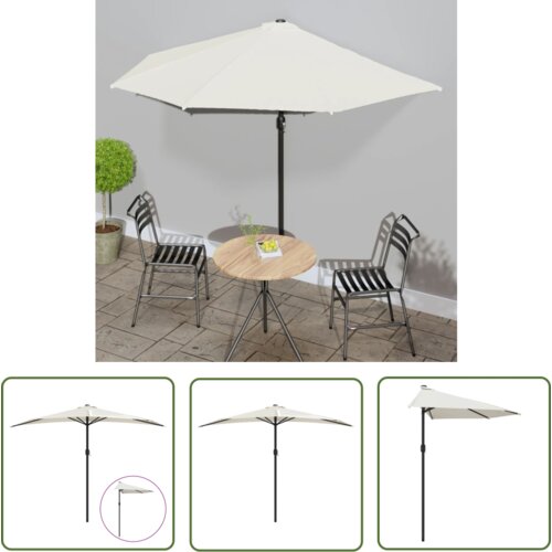 The Living Store Balkonski senčnik z aluminijastim drogom 300x155 cm peščen - Balkonski Senčnik, (21743521) Cene
