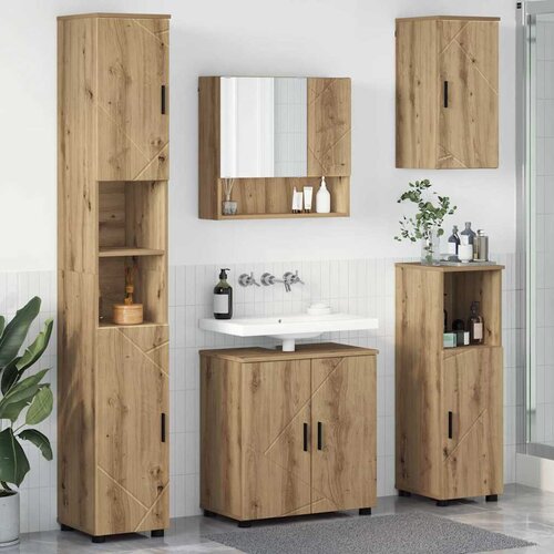 vidaXL Set namještaja za kupaonicu 5 pcs hrast artisan 61 x 35 x 64 cm Cene