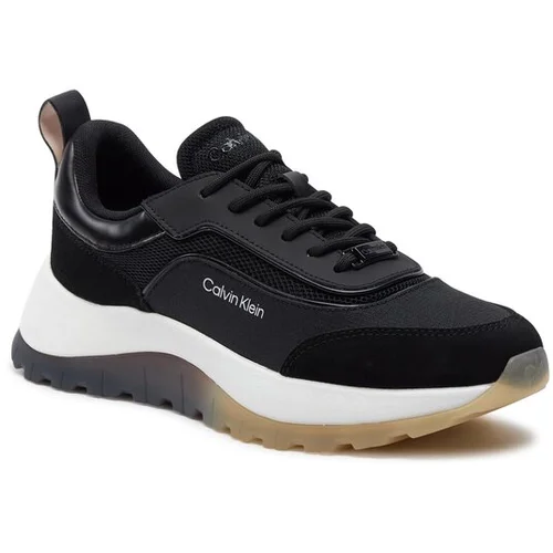 Calvin Klein Superge Runner Lace Up Mesh Mix HW0HW01905 Črna