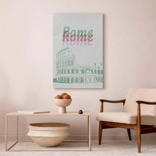  Slika - Rome in Watercolours (1 Part) Vertical 60x90 Premium Print Slike