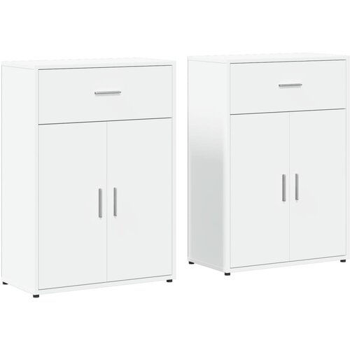 Maison Chic Komoda - Predalnik 2 kosa bela 60x30x84 cm inženirski les, (21718692) Cene