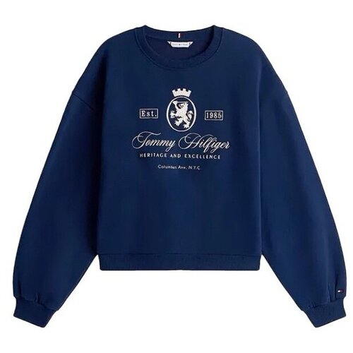 Tommy Hilfiger Puloverji VARSITY CREST FLEECE SWT Modra Slike