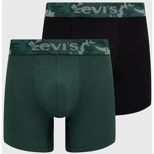 Levi's Boksarice 2-pack moški, zelena barva