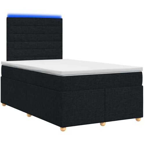  Boxspring krevet s madracem Crna 120 x 190 cm Tkanina - Crna 120 x 190 cm Dizajn linija Slike
