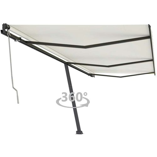  Prostostoječa avtomatska tenda 600x350 cm krem, (20729048) Cene