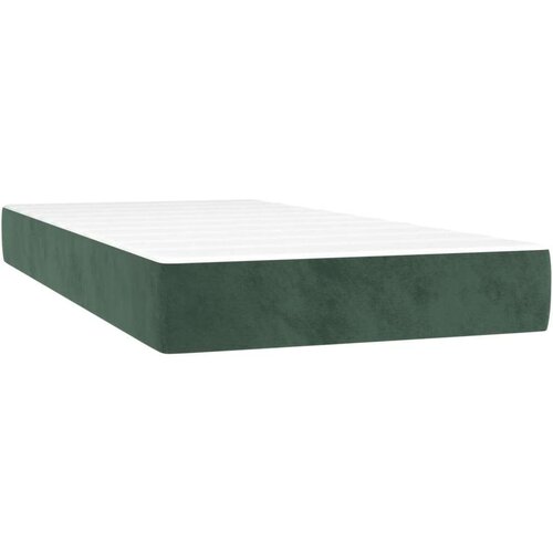 VidaXL Box spring krevet s madracem tamnozeleni 100x200 cm bar&amp;scaron;unasti Slike
