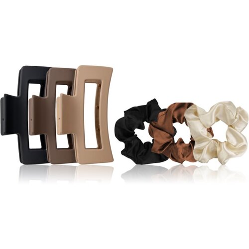 Brushworks Natural Hair Clip &amp;amp; Scrunchie Set darilni set za lase Slike