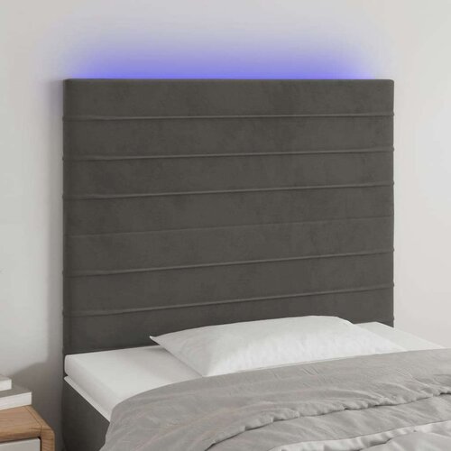  Uzglavlje tamnosivo 80x5x118/128 cm baršunasto Cijene