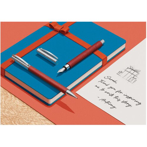 Nalivpero DRVENO TIJELO (DRVO KRU&amp;Scaron;KE) AMBITION (M) FABER CASTELL 148180-SELECTIVE SMEĐE Slike