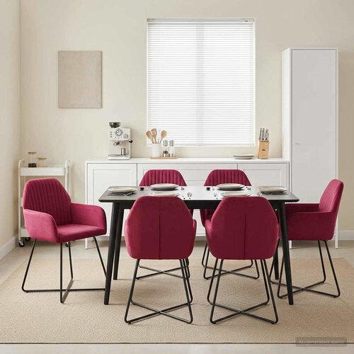  Trpezarijske stolice 4 pcs Bar&scaron;un Vinska crvena 55 x 50 x 84 cm Cijene