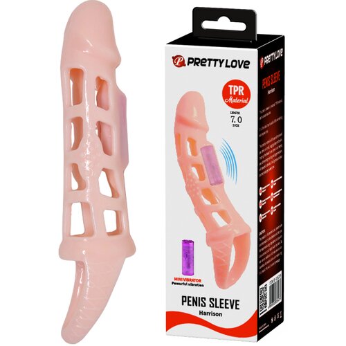 Pretty Love Harrison navlaka za penis sa vibracijom &amp;mdash; TPR, 16 cm &amp;mdash; BI 26209 Slike